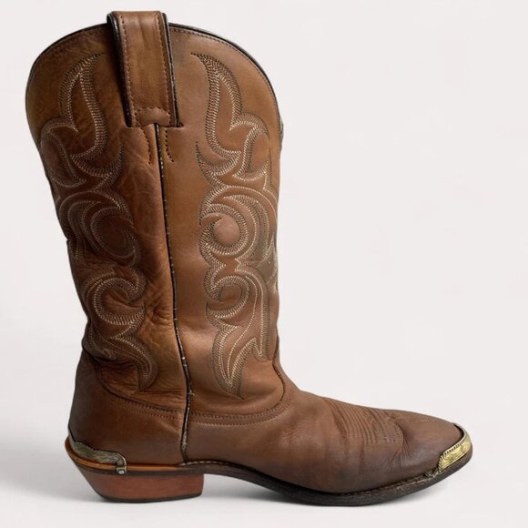 Nocona Brown Western Cowboy Boots - Picture 6 of 14